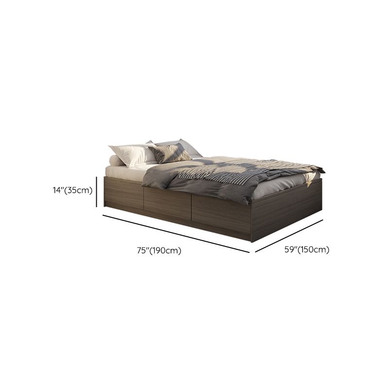 Light Brown Platform Bed Scandinavian 13.77" Tall Bed Frame with Storage Drawers Clearhalo 'Bedroom Furniture' 'Beds' 'furn' 'furn_beds' 'Furniture' 1200x1200_c248a0f0-64e1-4cad-848a-5031922ae5ec