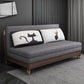 Fabric Modern Slipcovered Sofa Bed Armless Sofa with 2 Pillows