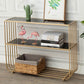 Glam Style Shelf Bookcase Open Back Bookcase for Office and Study Room Clearhalo 'Bookcases' 'furn' 'furn_bookcases' 'Furniture' 'furniture_bookcases' 'kitchen' 'kitchen_bookcases' 'Living Room Furniture' 'Office Furniture' 1200x1200_c249efcd-b444-4a49-98c0-4778d53d560d