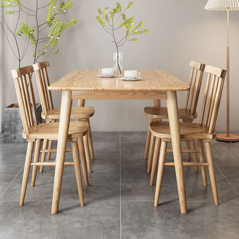 Glam Style Table Wooden Rectangle Table with 4 Legs for Home Use Clearhalo 'Dining Tables & Seating' 'Dining Tables' 'dining_table' 'furn' 'furn_dining_table' 'Furniture' 'Kitchen & Dining Furniture' 1200x1200_c24c7a29-9215-4fa2-a398-d6299439cd9f