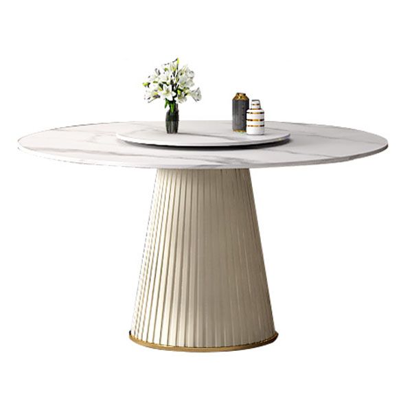 Modern Dinning Table with White Marble Round Dining Table for Kitchen Clearhalo 'Dining Tables & Seating' 'Dining Tables' 'dining_table' 'furn' 'furn_dining_table' 'Furniture' 'Kitchen & Dining Furniture' 1200x1200_c24ccc1e-4016-4219-b7d5-1030d6dc0bbd