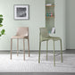 Modern Bar Stool Backrest Leather Counter Stool for Bristol with Metal Legs