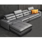 Light-grey Contemporary Sofa and Chaise L-Shape High Back Sectional Clearhalo 'furn' 'furn_sectionals' 'Furniture' 'furniture_sectionals' 'kitchen' 'kitchen_sectionals' 'Living Room Furniture' 'Sectionals' 1200x1200_c24d2ce9-d703-43e9-a9b5-9b6b98861511