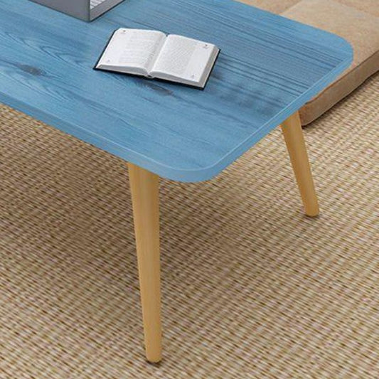 Tavolo da cocktail a rettangolo in legno massiccio con 4 gambe e top in legno