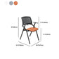 Chaise de bureau contemporaine à bras fixes en plastique, sans roues, chaise de conférence