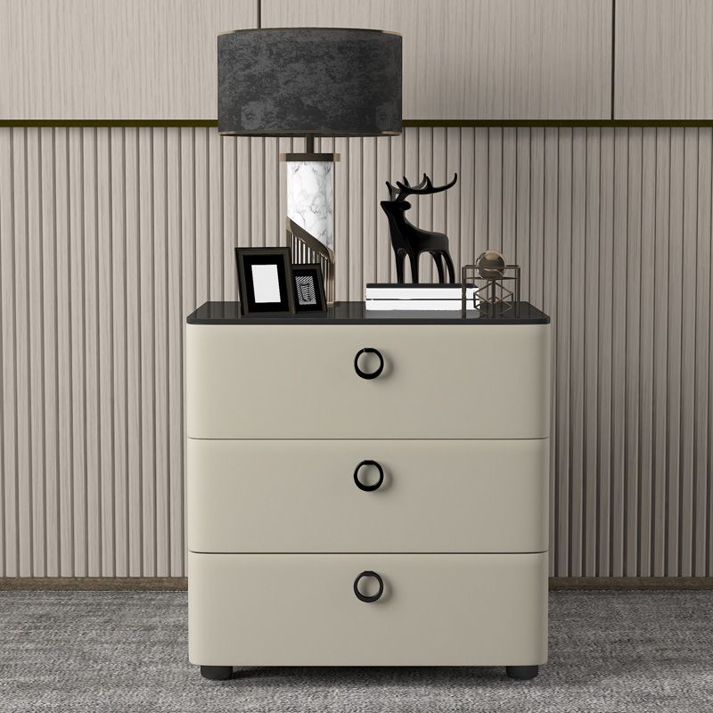 Contemporary Solid Wood Nightstand 23" Tall Night Table with Glass Top Clearhalo 'Bedroom Furniture' 'furn' 'furn_night_stand' 'Furniture' 'night_stand' 'Nightstands' 1200x1200_c24e54bf-6d84-4d98-857a-670254a6bfb3