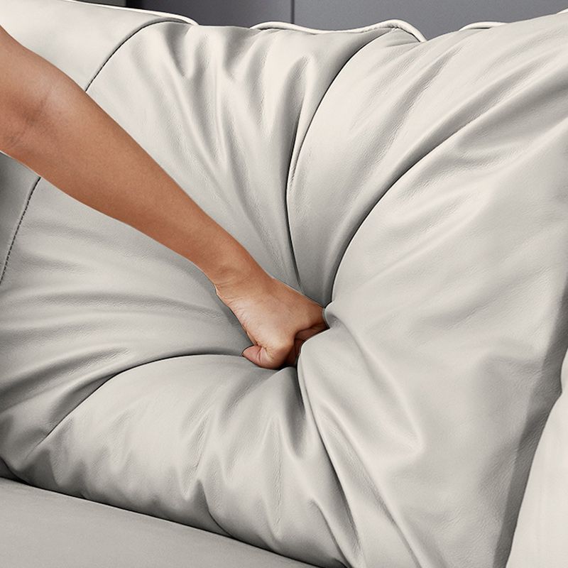 Transitional Modern Cushions Sofa 27.6"High Pillow Top Arm Sofa, Beige Clearhalo 'furn' 'furn_sofas' 'Furniture' 'furniture_sofas' 'kitchen' 'kitchen_sofas' 'Living Room Furniture' 'Sofa' 'sofas' 1200x1200_c250704b-ff1c-4da4-b2f1-42c704c6788e