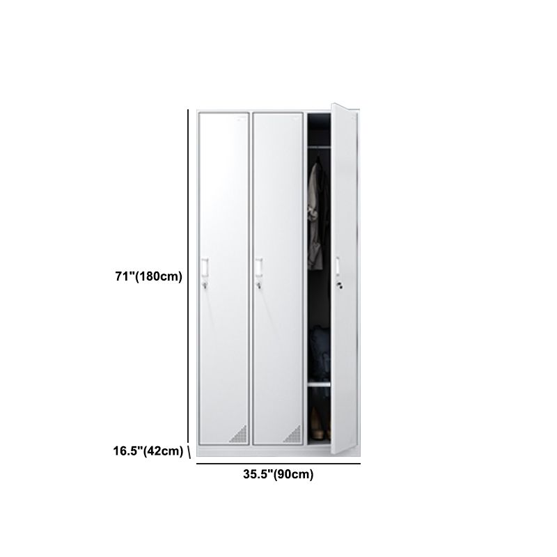 Armoire blanche moderne en métal pour armoire finale mate à la maison avec porte à charnière