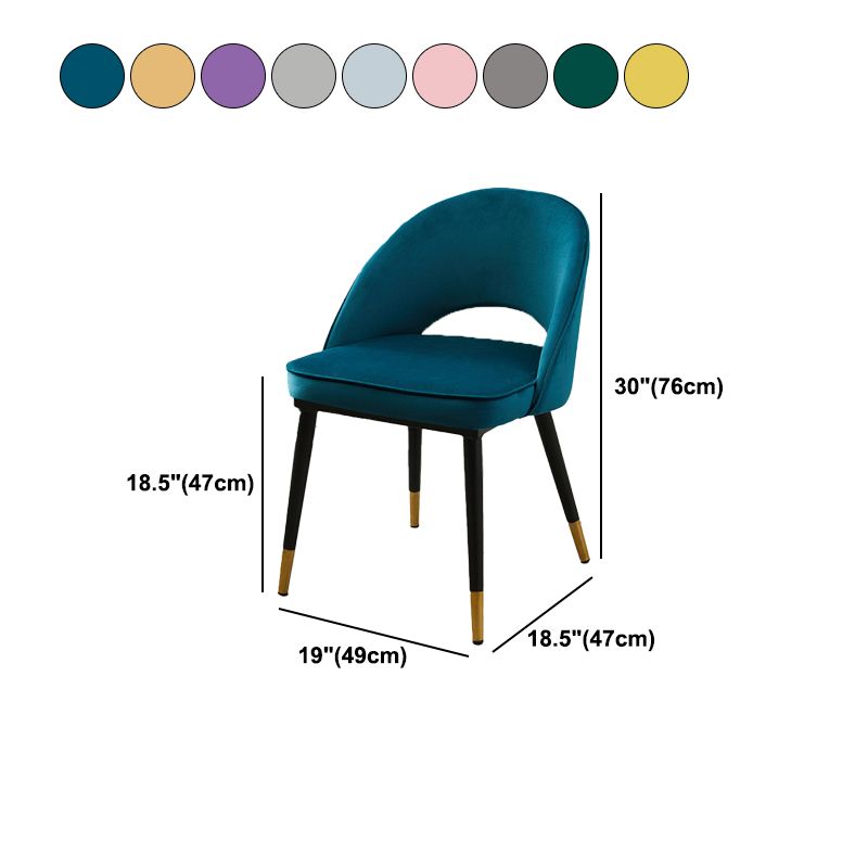 Modern Home Open Back Side Chair Matte Finish Fabric Dining Chair Clearhalo ' kitchen&dining_furn' 'Dining Chairs' 'Dining Tables & Seating' 'dining_chair' 'Furniture' 'furniture_dining_chair' 'Kitchen & Dining Furniture' 'kitchen' 1200x1200_c251478e-cbcc-4bb5-a25a-9ee572730085