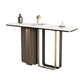 Console di pietra bianca Tavola 1 scaffale 31,5 "tavolo di accento alto per sala