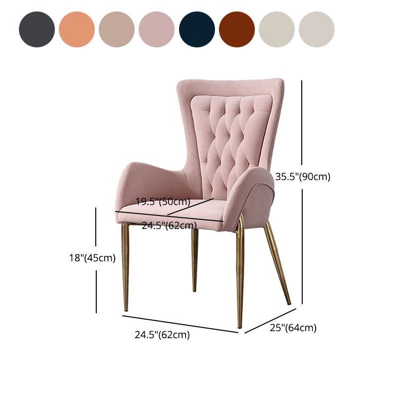Nordic Style Metal Dining Chairs Upholstered Side Chairs for Restaurant Use Clearhalo 'Dining Chairs' 'Dining Tables & Seating' 'dining_chair' 'furn' 'furn_dining_chair' 'Furniture' 'Kitchen & Dining Furniture' 1200x1200_c2534e25-c907-47fe-a9e7-40cf9aa58e1b