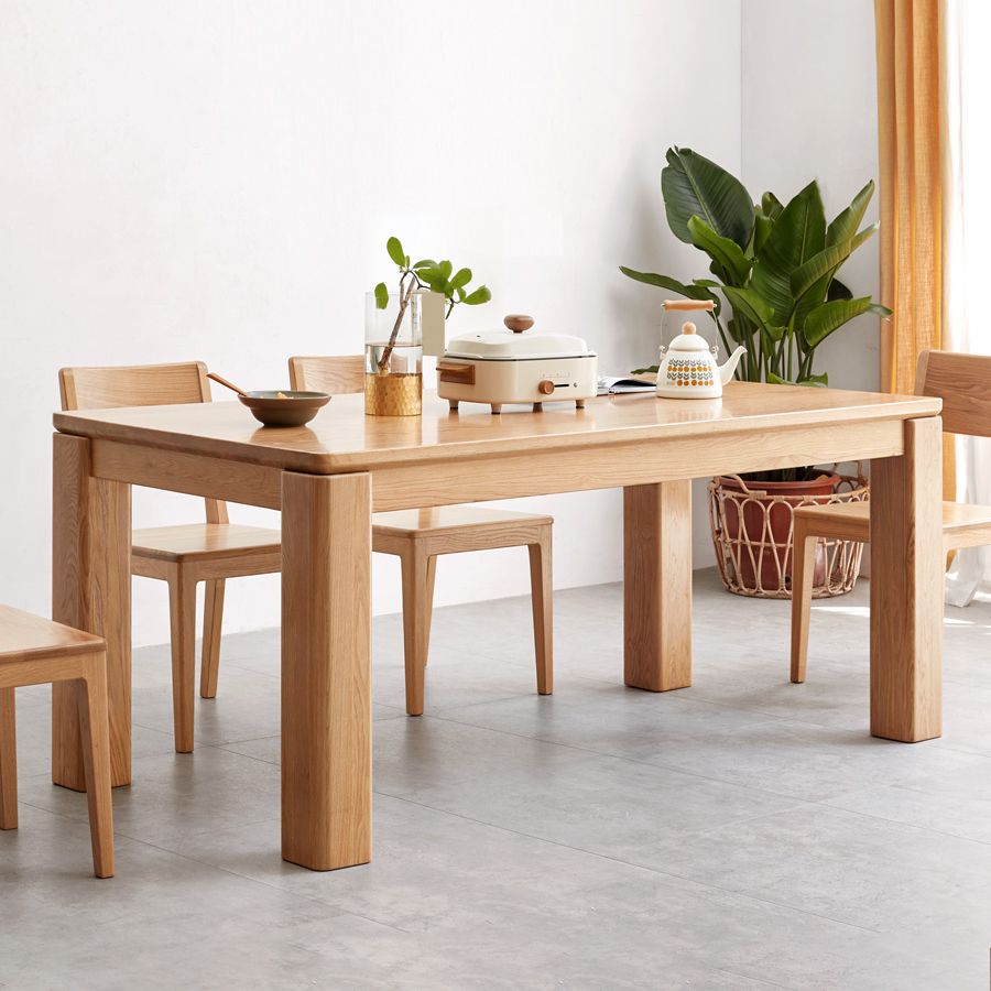 1/4/5 pezzi moderni moderni set di mobili da pranzo in legno solido in legno solido