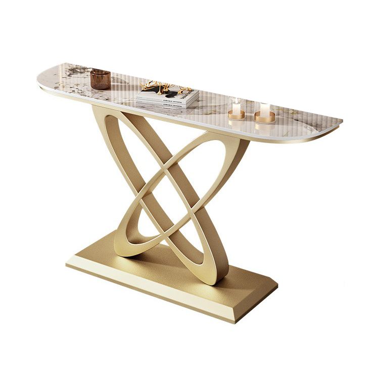 Tavolo console in pietra glam in ferro graffio di divano console resistente alla sala