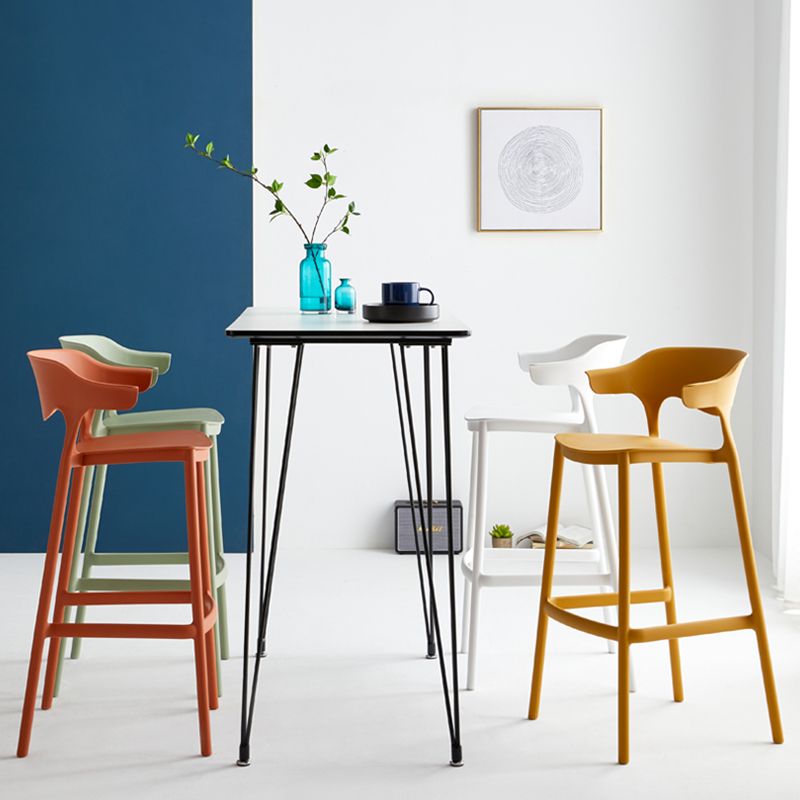 29-inch Modern Counter Bar Stool Armed Plastic Indoor Bar Stool with Footrest Clearhalo 'Bar Furniture' 'Bar Stools' 'bar_stools' 'furn' 'furn_bar_stools' 'furniture_bar_stools' 'Kitchen & Dining Furniture' 'kitchen&dining_furn' 'kitchen' 'kitchen_furn' Furniture' 1200x1200_c2550482-30ca-4cfe-a5e7-c5c1788788fe