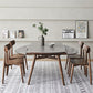 Modern Style Sintered Stone Dining Round Table Set 1/5/6/7 Pieces Dining Set