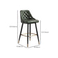 Glam Style Faux Leather Barstool Armless Low Back Bar Stool with Metal Legs Clearhalo 'Bar Furniture' 'Bar Stools' 'bar_stools' 'furn' 'furn_bar_stools' 'Furniture' 'Kitchen & Dining Furniture' 1200x1200_c2556026-5c82-43ea-baaa-d2e63e5b653c