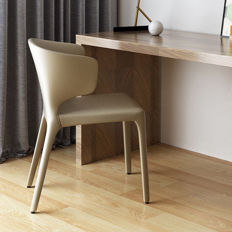 Faux Leather Dining Accent Chair Wingback Arm Chair for Home Clearhalo 'Dining Chairs' 'Dining Tables & Seating' 'dining_chair' 'furn' 'furn_dining_chair' 'Furniture' 'Kitchen & Dining Furniture' 1200x1200_c2565152-2097-4a54-83e9-0ecce60e8130