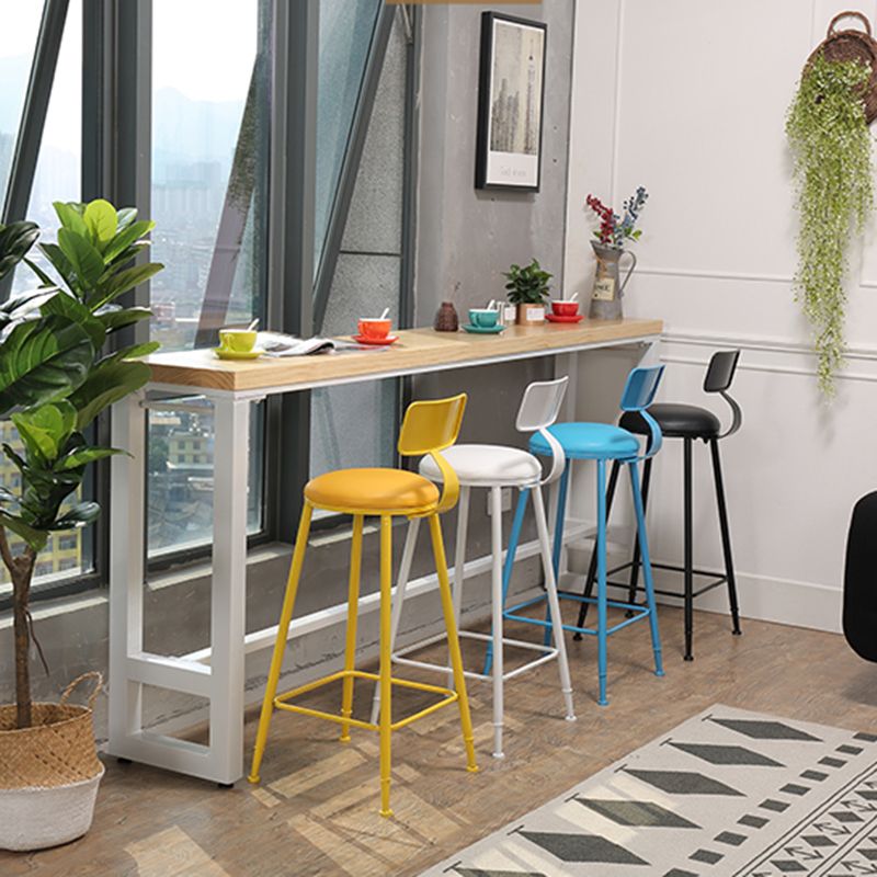 Modern Light Wood Finish 1/4/5 Pcs Bar Set with Footrest for Dining Room