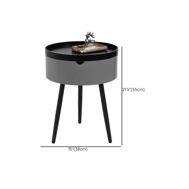 Mesa de mesa de 3 patas Conjunto de mesa de estilo contemporánea Top Table con almacenamiento con almacenamiento