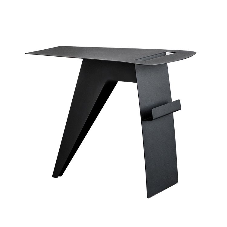 Mid-Century Sled End Table Geometric Metal Side Table, 19" Tall Clearhalo 'Coffee & Accent Tables' 'End & Side Tables' 'end_side_tables' 'furn' 'furn_end_side_tables' 'Furniture' 'Living Room Furniture' 1200x1200_c257bb85-31c9-4299-bd30-79a19783c508