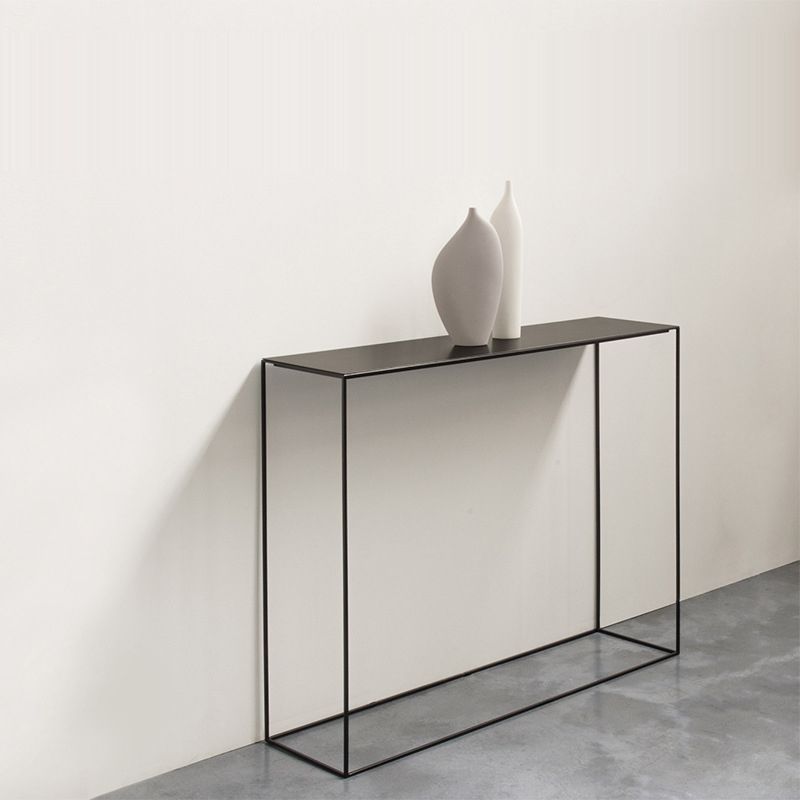 Iron Modern Console Table 31.5-inch Tall End Table with Frame Base Clearhalo 'Console Tables' 'console_tables' 'Entry & Mudroom Furniture' 'furn' 'furn_console_tables' 'Furniture' 1200x1200_c25a34ee-92d4-4a08-b8eb-2e6a8d78f05f