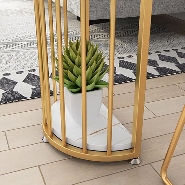 Sintered Stone Bar Tisch Gold und Metall Basisbartisch für Küchen Wohnzimmer