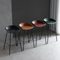Contemporary Metal Barstool Leather Fabric Counter Stool with 4 Legs