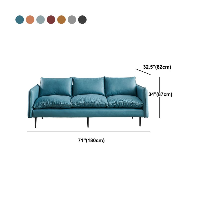 Faux Leather Storage Stationary Living Room Square Arm Standard Sofa Clearhalo 'furn' 'furn_sofas' 'Furniture' 'furniture_sofas' 'Living Room Furniture' 'Sofa' 'sofas' 1200x1200_c25b506c-213f-42e1-a5b1-b99aa9130c2d