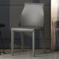 Upholstered Side Chair Modern Faux Leather Armless Dining Chairs