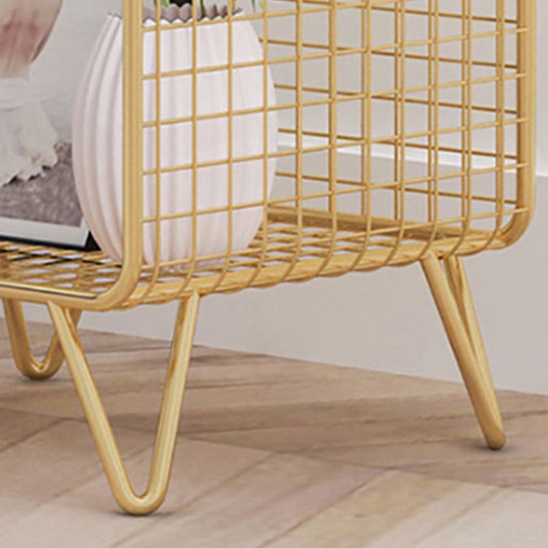 Glamakzent Tisch Nachttisch antikes Finish -Bett Nachttisch mit Regalen