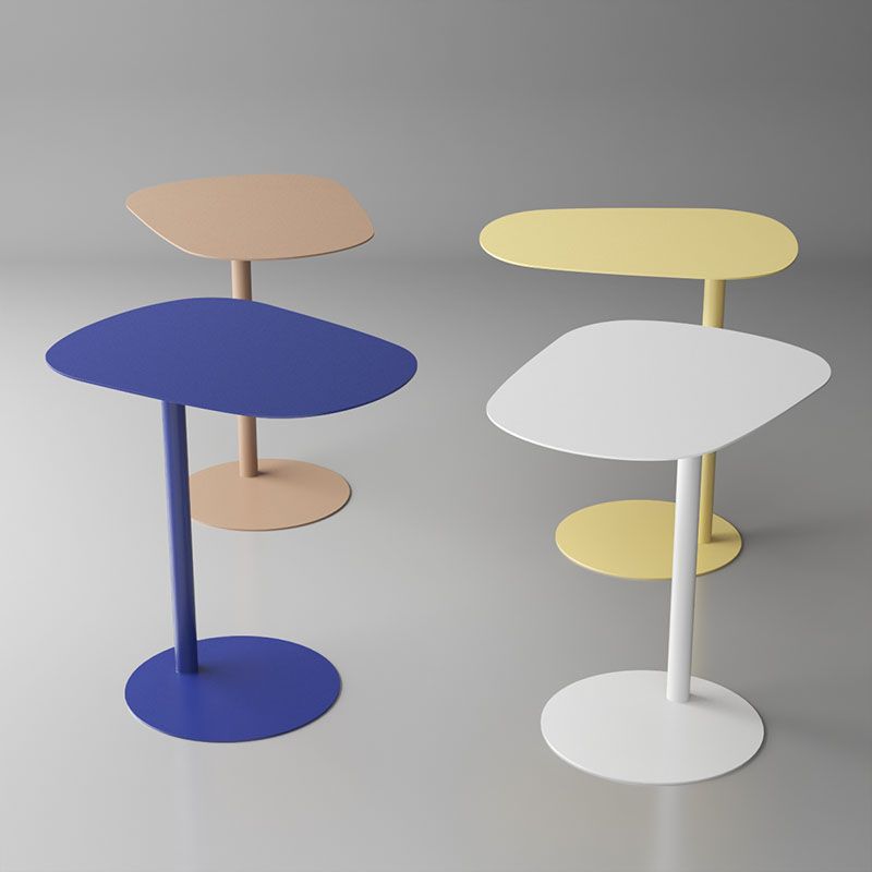 Pedestal Iron Side End Table Mid-Century Rectangular Side Table Clearhalo 'Coffee & Accent Tables' 'End & Side Tables' 'end_side_tables' 'furn' 'furn_end_side_tables' 'Furniture' 'Living Room Furniture' 1200x1200_c25ee9f2-0720-4605-82cf-1ea8f400f89f