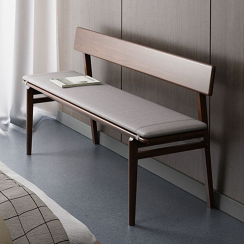 Rectangle Backrest Restaurant Bench Modern Seating Bench with Upholstered