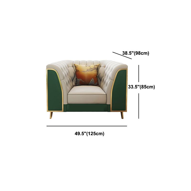 Ledertuxedo-Arm-Schnittsofa 33,46 "Hoch getuftet