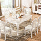Victorian Style Marble Dining Set with White Rectangle Shape Table and 4 Legs Base for Home Use Clearhalo 'Dining Room Sets' 'Dining Tables & Seating' 'dining_room_set' 'furn' 'furn_dining_room_set' 'Furniture' 'furniture_dining_room_set' 'Kitchen & Dining Furniture' 'kitchen&dining_furn' 'kitchen' 1200x1200_c2634354-1f7f-4bae-aeee-b25e69a296ad