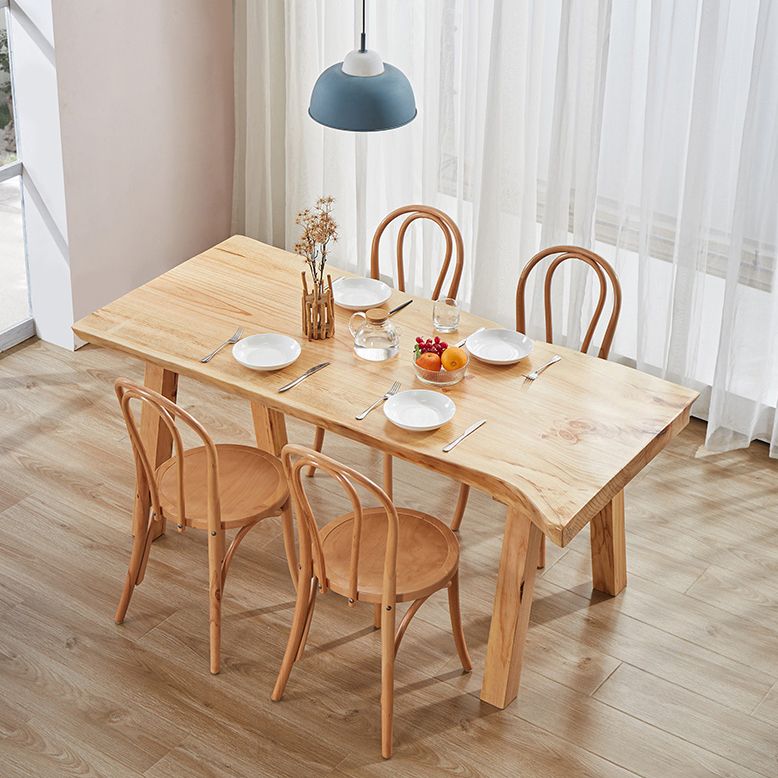 Rectangle Wood Dining Table Modern Pine Table in Nature with 4 Legs for Restaurant Clearhalo ' dining_table' 'Dining Tables & Seating' 'Dining Tables' 'furn' 'furn_dining_table' 'Furniture' 'furniture_dining_table' 'Kitchen & Dining Furniture' 'kitchen&dining_furn' 'kitchen' 'kitchen_dining_table' 1200x1200_c2636b21-64b2-4c8d-9bb6-4950057856f6