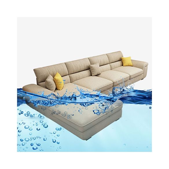 Modern Reversible Chaise Sofa with Pillows Flared Arm Sofa for Living Room Clearhalo 'furn' 'furn_sectionals' 'Furniture' 'furniture_sectionals' 'kitchen' 'kitchen_sectionals' 'Living Room Furniture' 'Sectionals' 1200x1200_c264d3e5-f5ba-40db-9850-de9159391b36