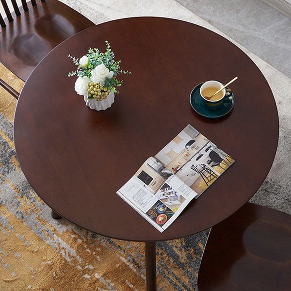 Rubberwood Solid Wood Tripod Table Simplicity Dining Table Round for Kitchen Home Clearhalo ' dining_table' 'Dining Tables & Seating' 'Dining Tables' 'furn' 'furn_dining_table' 'Furniture' 'furniture_dining_table' 'Kitchen & Dining Furniture' 'kitchen&dining_furn' 'kitchen' 'kitchen_dining_table' 1200x1200_c265a4d3-7eb8-47e1-b1f7-529016d499ab
