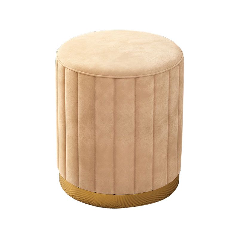 Glam Pouf Ottoman Velvet Upholstered Solid Color Cylinder Shape Ottoman Clearhalo 'furn' 'furn_ottomans_poufs' 'Furniture' 'Living Room Furniture' 'Ottomans & Poufs' 'ottomans_poufs' 1200x1200_c2676ea2-5b18-415a-b58d-1174d440a2ea