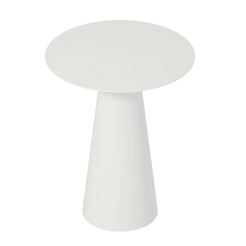 Tavolino tondo in metallo in metallo in metallo di metà secolo 19,6 "/21,6"