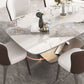 Stone Top Dining Table Rectangle Traditional Luxury Table with Pedestal Base Clearhalo 'Dining Tables & Seating' 'Dining Tables' 'dining_table' 'furn' 'furn_dining_table' 'Furniture' 'Kitchen & Dining Furniture' 1200x1200_c26a29a2-41ba-4631-b980-2d41f74f6744