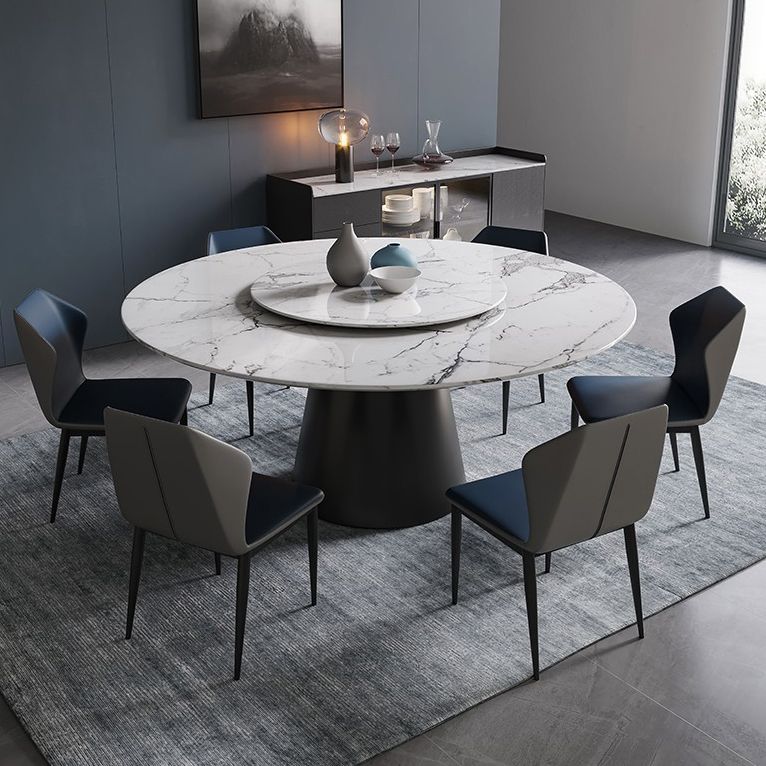 Modern 1/4/7/9/11 Pieces Dining Set Round Sintered Stone Dining Table Set Clearhalo 'Dining Room Sets' 'Dining Tables & Seating' 'dining_room_set' 'furn' 'furn_dining_room_set' 'Furniture' 'furniture_dining_room_set' 'Kitchen & Dining Furniture' 1200x1200_c26a33d9-eb39-4d8f-ab4e-86974aa76592