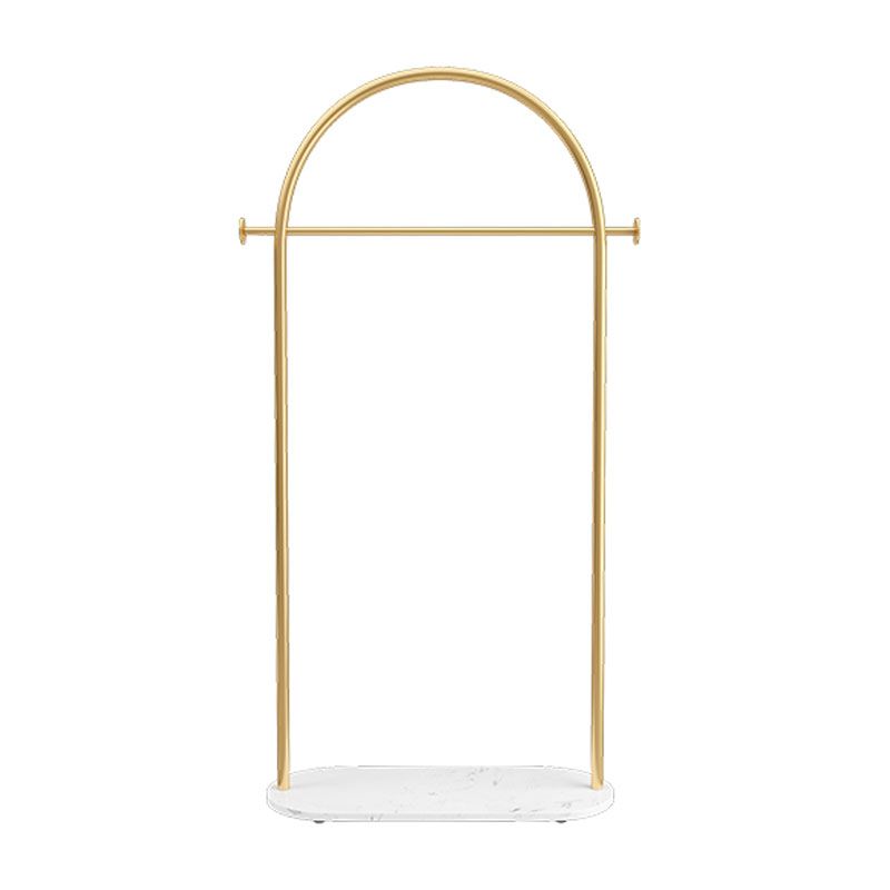 Moderne Style Coat Rack Metallic Free Standing Hooks Design Deck Rack mit Regalen