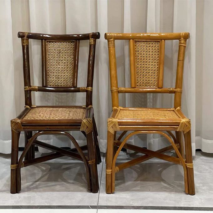 Contemporary Armless Wicker Chair Home Cane Back Dining Chair Clearhalo 'Dining Chairs' 'Dining Tables & Seating' 'dining_chair' 'furn' 'furn_dining_chair' 'Furniture' 'Kitchen & Dining Furniture' 1200x1200_c26a52f4-c121-43fe-8ca6-ca8a66ca2a27