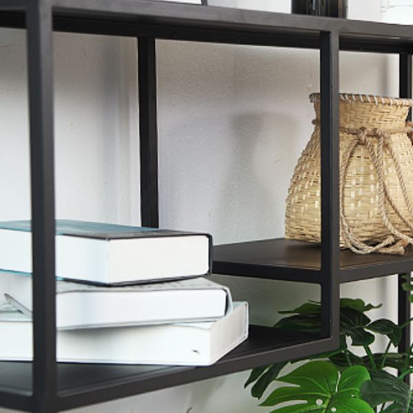 Metal Etagere Bookcase Scandinavian Open Back Bookshelf with Shelves Clearhalo 'Bookcases' 'furn' 'furn_bookcases' 'Furniture' 'Office Furniture' 1200x1200_c26a9091-511d-44d4-ae41-6be2a1901193