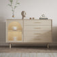 Vaste houten basis witte dressoir kast woonkamer credenza