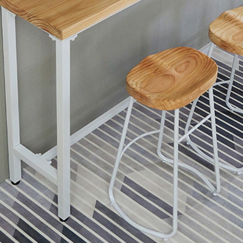 Modern Style Rectangle Bar Table Solid Wood Trestle Base Bar Dining Table Clearhalo 'Bar Furniture' 'Bar Tables' 'bar_tables' 'furn' 'furn_bar_tables' 'Furniture' 'Kitchen & Dining Furniture' 1200x1200_c26bd21a-b557-49e3-8b6d-e37e54599eb6