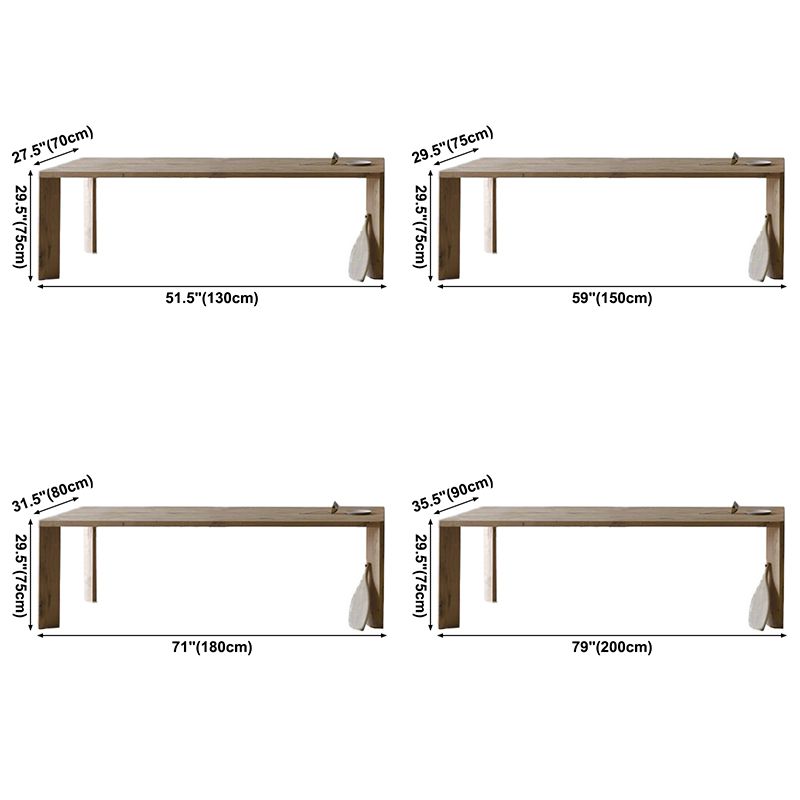 Contemporary Dining Table Solid Wood Table with 4 Legs for Dining Room Clearhalo ' dining_table' 'Dining Tables & Seating' 'Dining Tables' 'Furniture' 'furniture_dining_table' 'Kitchen & Dining Furniture' 'kitchen&dining_furn' 'kitchen' 'kitchen_dining_table' 1200x1200_c26c3e5f-0889-499b-ab8c-94d2495dd253
