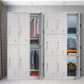 Modern Grey Storage Cabinet with Hinged Door Metal Cabinet for Bathroom Clearhalo 'Armoires & Wardrobes' 'armoires_wardrobes' 'Bedroom Furniture' 'furn' 'furn_armoires_wardrobes' 'Furniture' 1200x1200_c26cd686-d9a1-4a0b-a5d9-383fec3418d2