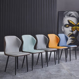 Contemporary Style Metal Chairs Wingback Side Kitchen Dining Room Chair Clearhalo ' kitchen&dining_furn' 'Dining Chairs' 'Dining Tables & Seating' 'dining_chair' 'furn' 'furn_dining_chair' 'Furniture' 'furniture_dining_chair' 'Kitchen & Dining Furniture' 'kitchen' 1200x1200_c26d5ece-c2f0-452c-a72b-5e0b205f1e0d