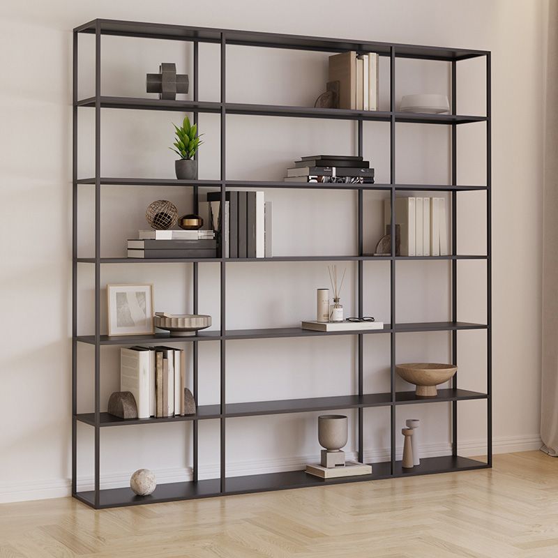 Modern Open Storage Bookcase 9.8" W Iron Frame Bookshelf with Shelves Clearhalo 'Bookcases' 'furn' 'furn_bookcases' 'Furniture' 'Office Furniture' 1200x1200_c26e3098-5e46-4fcd-a561-d67006d3b30a